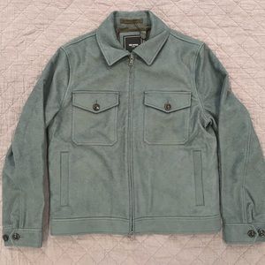 Todd Snyder, Italian Boucle Zip Jacket, Blue (Size M)